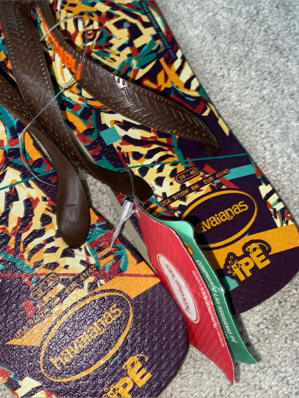 havaianas IPE flip flops Women’s 9 10 Men’s 8 NWT